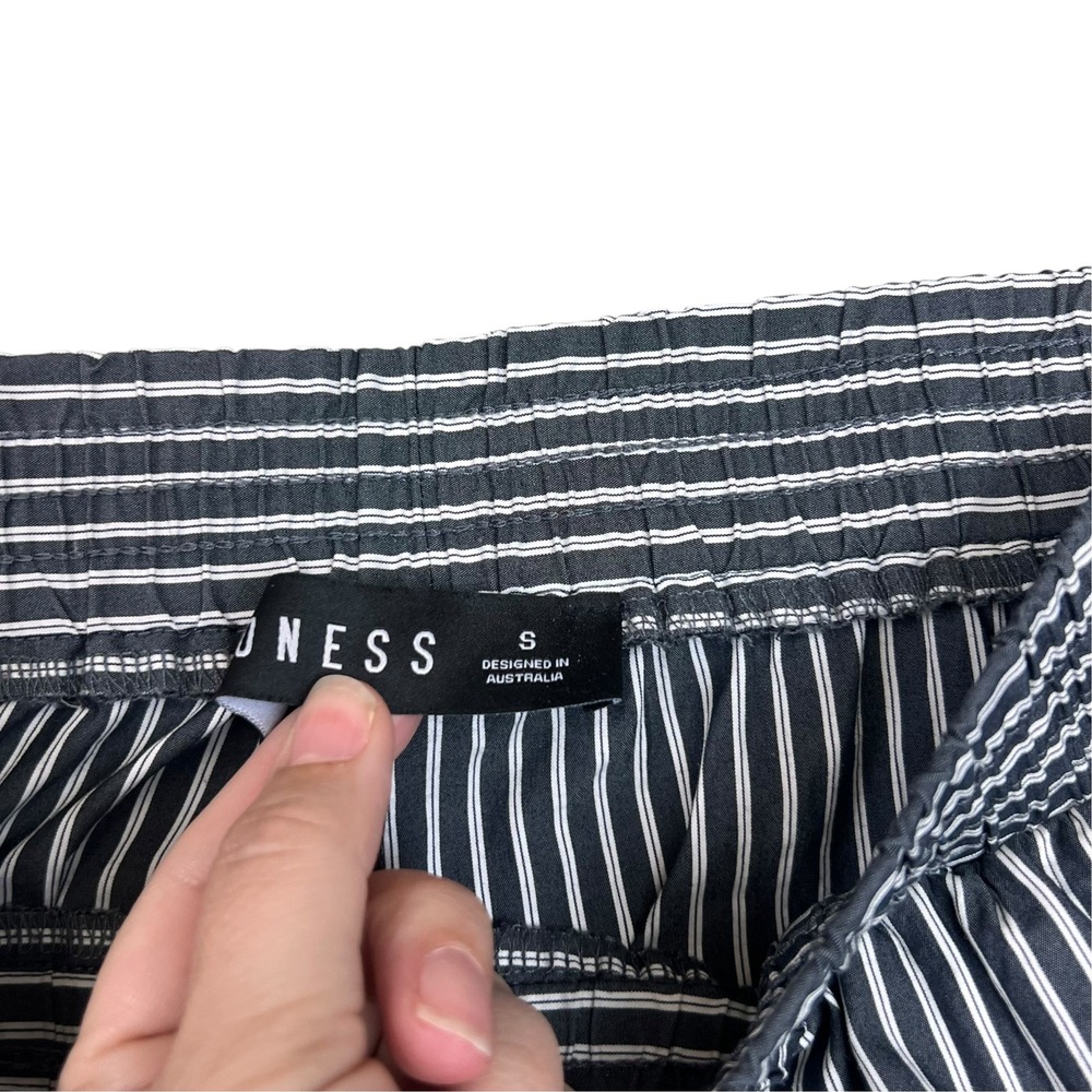 Lioness Navy Blue White Striped Elastic Waist Pajama Pants Small - Picture 5 of 11